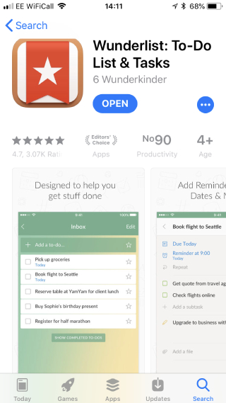 wunderlist app store